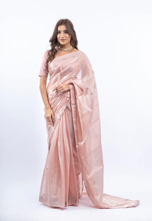 Amara rose gold saree