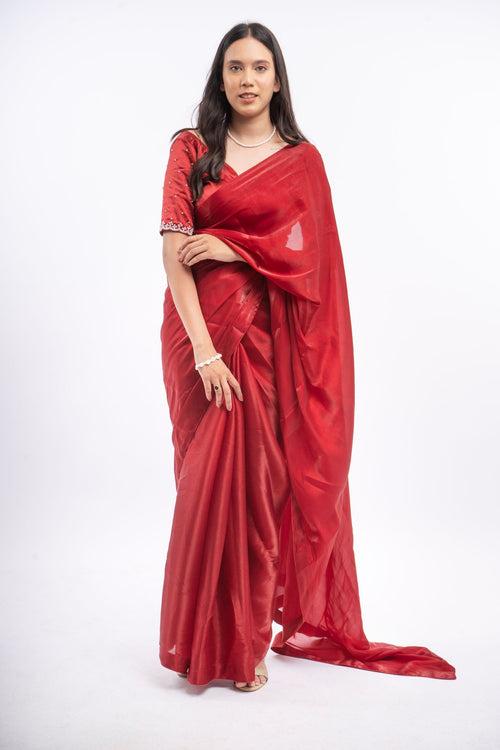 Devanshi Red Saree