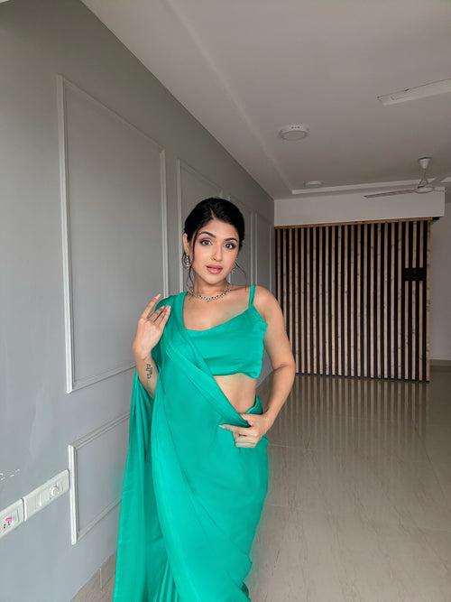 Hridaya green saree