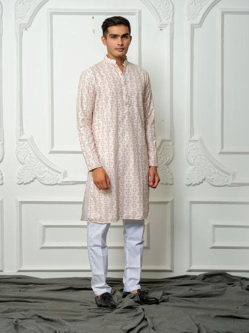 Saksham off-white kurta