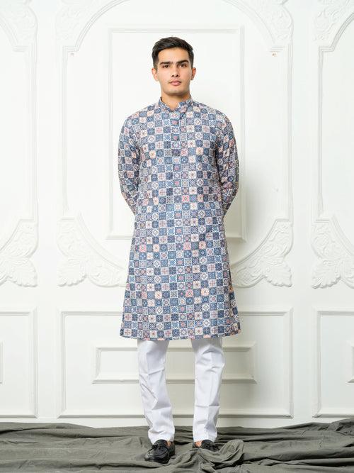 Viraj blue kurta