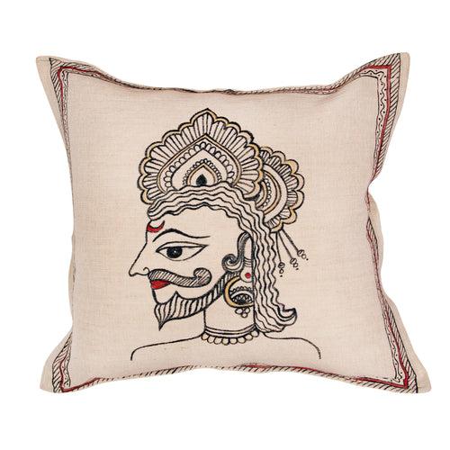 Rajasthani Handpainted Cushion Cover