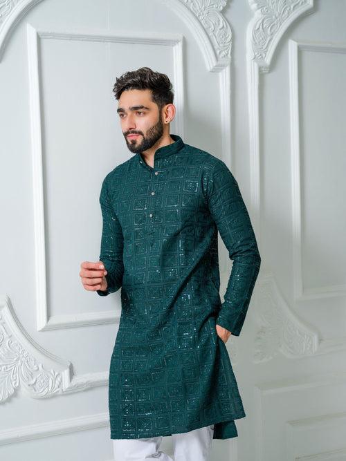 Zain Dark Green Kurta