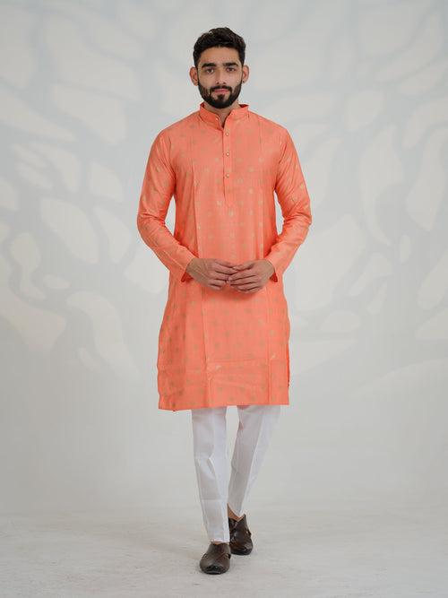 Oshi Orange Gold Kurta