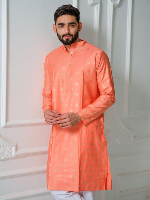 Oshi Orange Gold Kurta