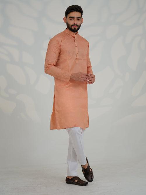 Zamir Orange Kurta