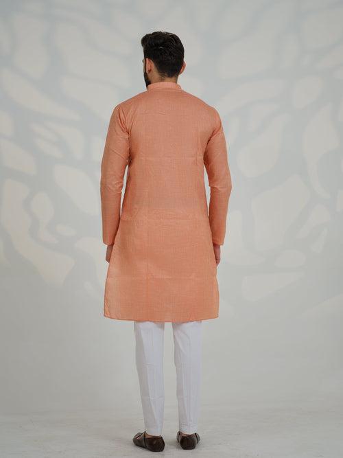 Zamir Orange Kurta