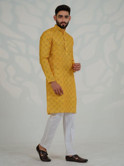 Ayushman Yellow Kurta