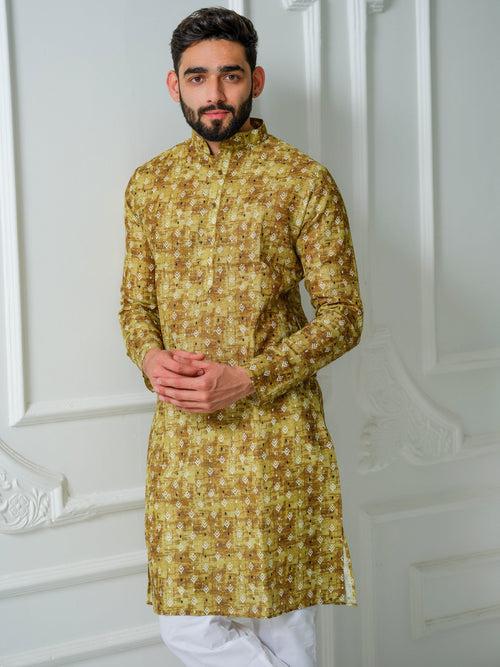 Textured Printed Kurta