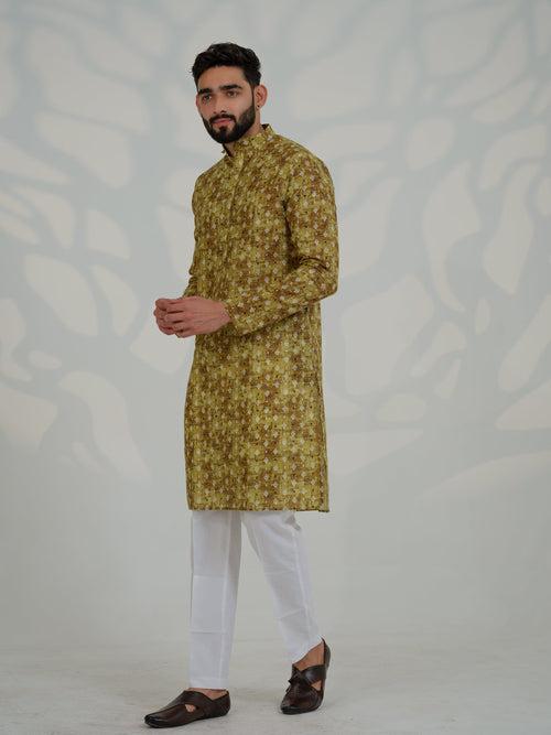 Textured Printed Kurta