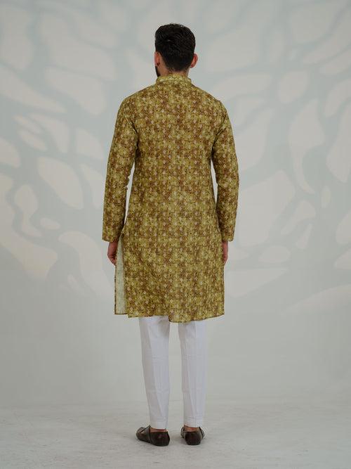 Textured Printed Kurta