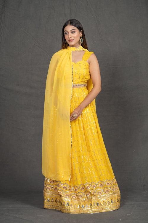 Sunshine Lehenga With Cape