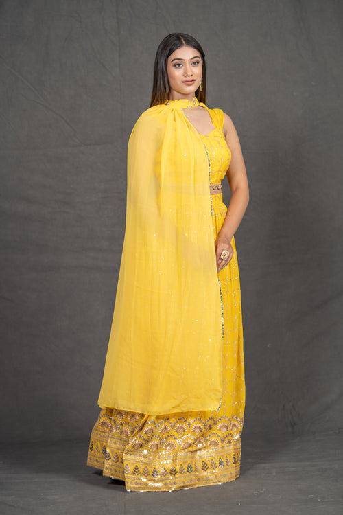 Sunshine Lehenga With Cape