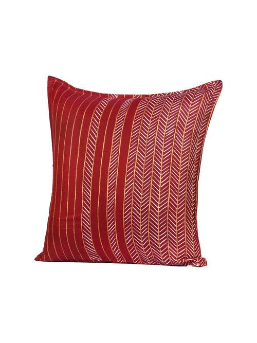 Handpainted Red Cushion Cover