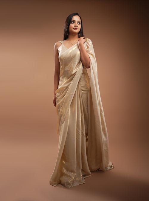 Reya Golden Grace Pre-Draped Saree