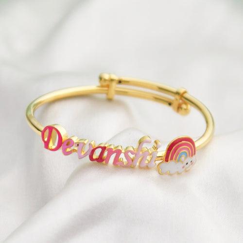 Name Rainbow Adjustable Bangle