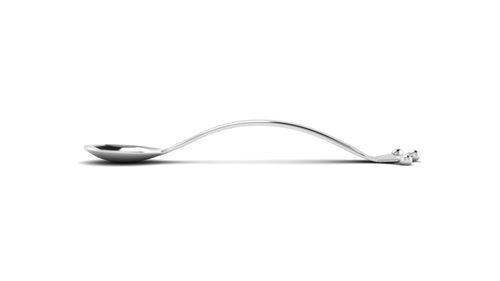 Sterling Silver Baby Spoon for Baby and Child - Curved Majestic