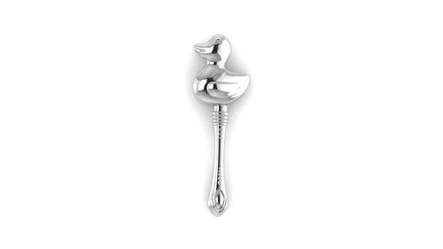 Silver Baby Rattle - Triangular