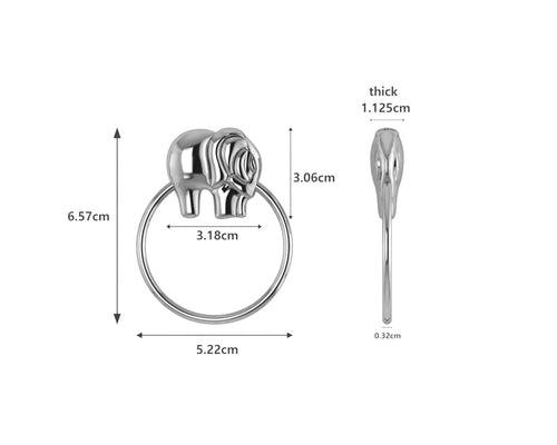 Silver Elephant Ring Baby Rattle