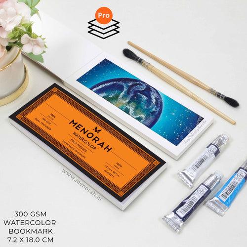 BOOKMARK - WATERCOLOR PAPER - 300GSM - 100% COTTON (7.2 x 18.0 cm) - SMALL