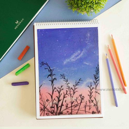 A4 - PREMIUM SKETCHBOOK - 115GSM - METAL SPIRAL BOUND - (LANDSCAPE)