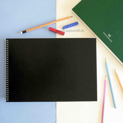 A4 - PREMIUM SKETCHBOOK - 115GSM - METAL SPIRAL BOUND - (LANDSCAPE)