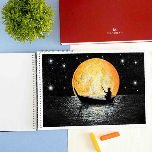 A4 - PREMIUM SKETCHBOOK - 115GSM - METAL SPIRAL BOUND - (LANDSCAPE)