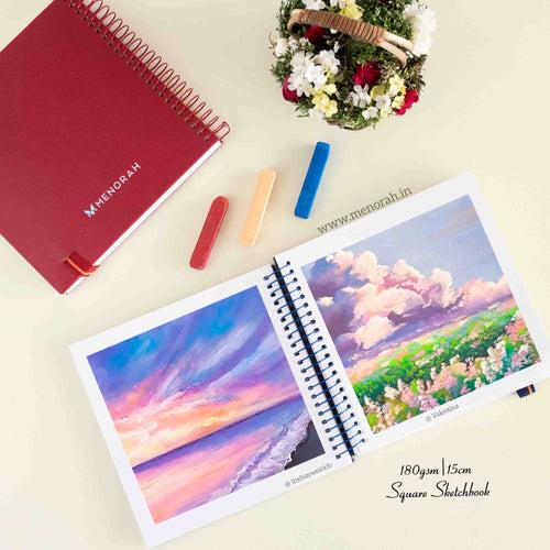 SQUARE - METAL SPIRAL SKETCHBOOK - 180GSM - (15 x 15)cm - MEDIUM