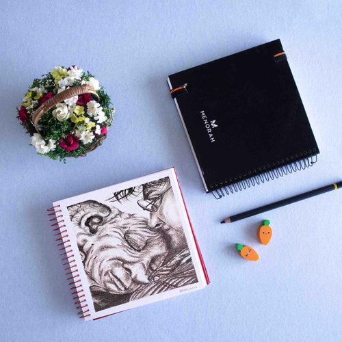 SQUARE - METAL SPIRAL SKETCHBOOK - 180GSM - (15 x 15)cm - MEDIUM