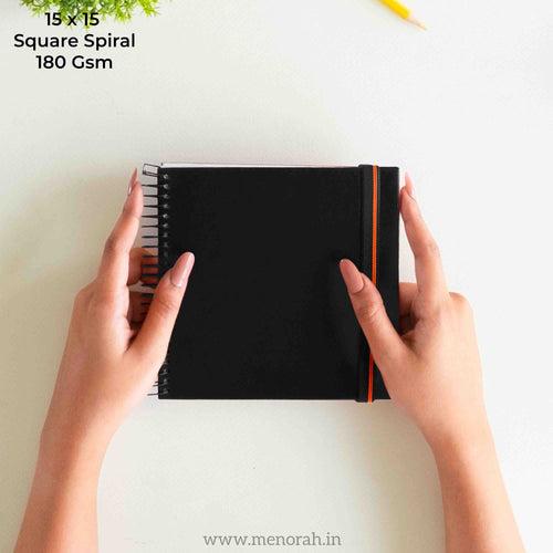 SQUARE - METAL SPIRAL SKETCHBOOK - 180GSM - (15 x 15)cm - MEDIUM