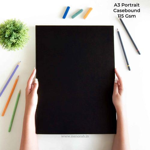 A3 - 115GSM - HARD CASE BOUND - PORTRAIT