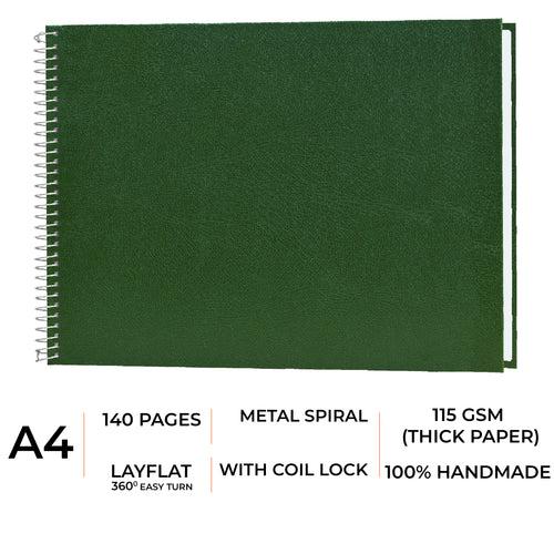A4 - PREMIUM SKETCHBOOK - 115GSM - METAL SPIRAL BOUND - (LANDSCAPE)