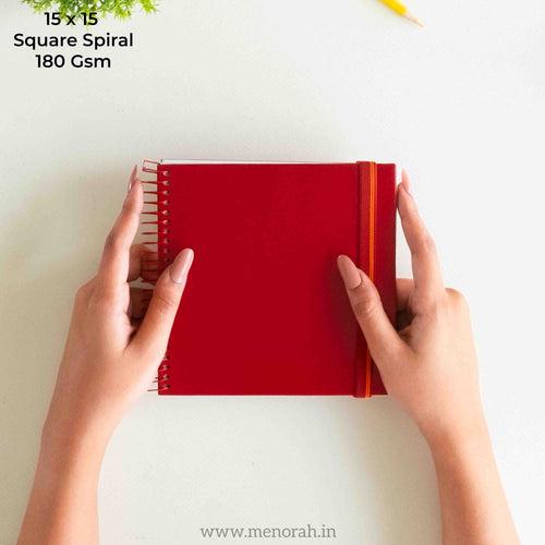 SQUARE - METAL SPIRAL SKETCHBOOK - 180GSM - (15 x 15)cm - MEDIUM