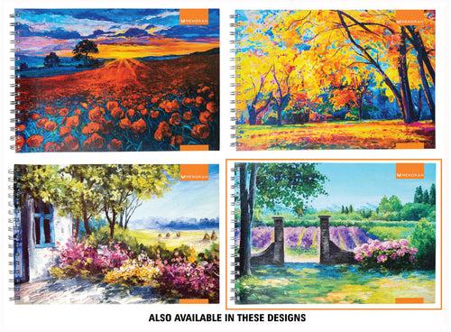 A4 - SKETCHBOOK FOR ARTIST - WIREO - 140GSM - Lavender Garden
