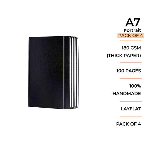 A7 - CASEBOUND SKETCHBOOK - 180GSM - (PORTRAIT) - PACK OF 4