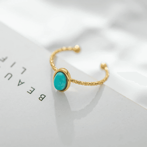 Azure Ring- 18K Gold Plated