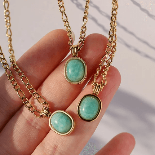 Jade Necklace- 18K Gold Plated