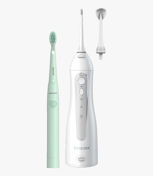 ORACURA® Daily Care Combo OC150 Water Flosser® & SB100 Sonic Lite Battery Operated Electric Toothbrush