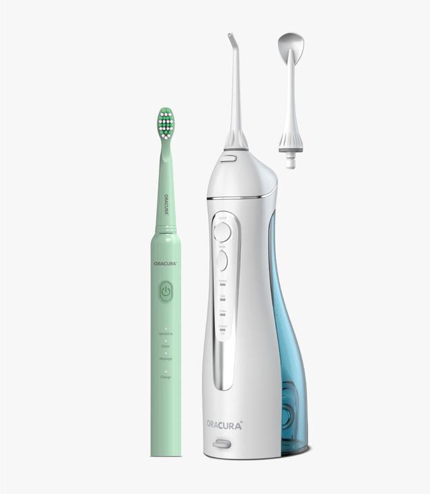 ORACURA® Daily Care Combo OC200 Smart PLUS Water Flosser® & SB200 Sonic Lite Electric Rechargeable Toothbrush