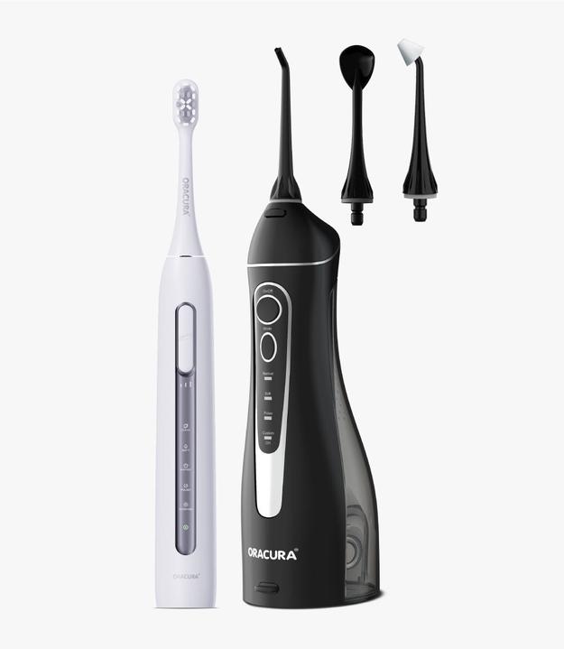 ORACURA® Daily PRO Combo OC200 Smart PLUS® Water Flosser & SB300 Sonic Smart Electric Rechargeable Toothbrush