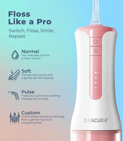 Combo OC300 Smart Pro Water Flosser LITE & SB100 Sonic Lite Battery Operated Electric Toothbrush SP