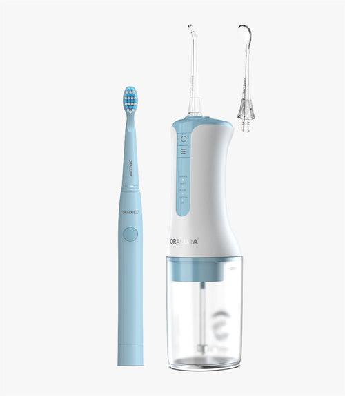 Combo OC300 Smart Pro Water Flosser LITE & SB100 Sonic Lite Battery Operated Electric Toothbrush SP