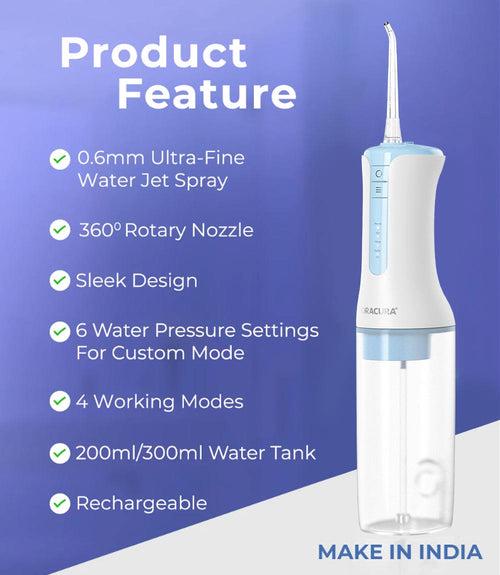 ORACURA® Daily PRO Combo OC300 Smart Pro Water Flosser® & SB300 Sonic Smart Electric Rechargeable Toothbrush