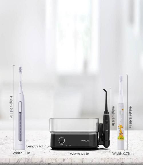 ORACURA® Daily PRO Combo OC450 Countertop Smart Water Flosser® & SB300 Sonic Smart Electric Rechargeable Toothbrush & KSB200 Sonic Kids Rechargeable Electric Toothbrush