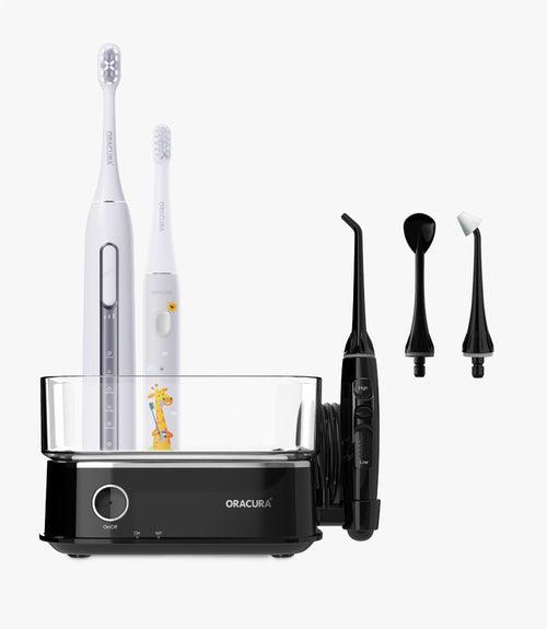 ORACURA® Daily PRO Combo OC450 Countertop Smart Water Flosser® & SB300 Sonic Smart Electric Rechargeable Toothbrush & KSB200 Sonic Kids Rechargeable Electric Toothbrush