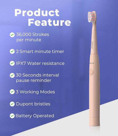 SB100 Sonic Lite Battery Operated Electric Toothbrush