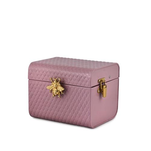 Elan The Royal Hive Mini Metal Trunk Box, Decorative Storage Box (Mauve)