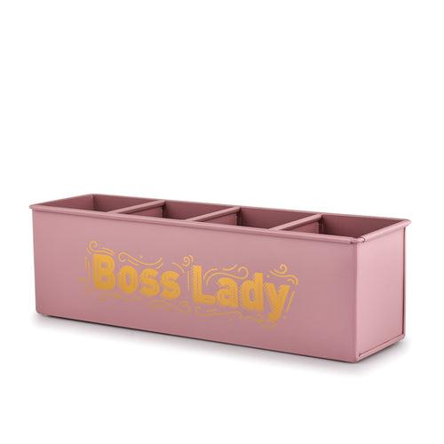 Elan Boss Lady All In One Multifunctional Office Supplies Desk Organizer- Mauve