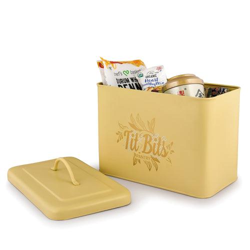 ELAN Pantry Organizer for Kitchen Storage, Multipurpose Food Storage Container (Tit Bits, Daisy Yellow)