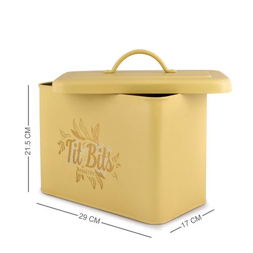 ELAN Pantry Organizer for Kitchen Storage, Multipurpose Food Storage Container (Tit Bits, Daisy Yellow)